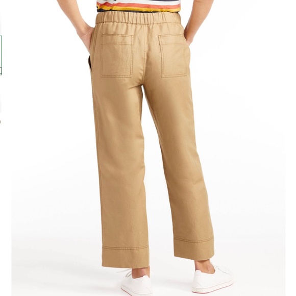 LL Bean Signature Linen Cotton Pull-On Camp Pants NWT - Picture 2 of 8